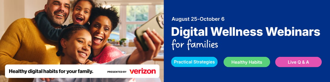 8/25-10/6 - Digital Wellness Webinars for families