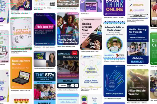 Media Literacy Pinterest board